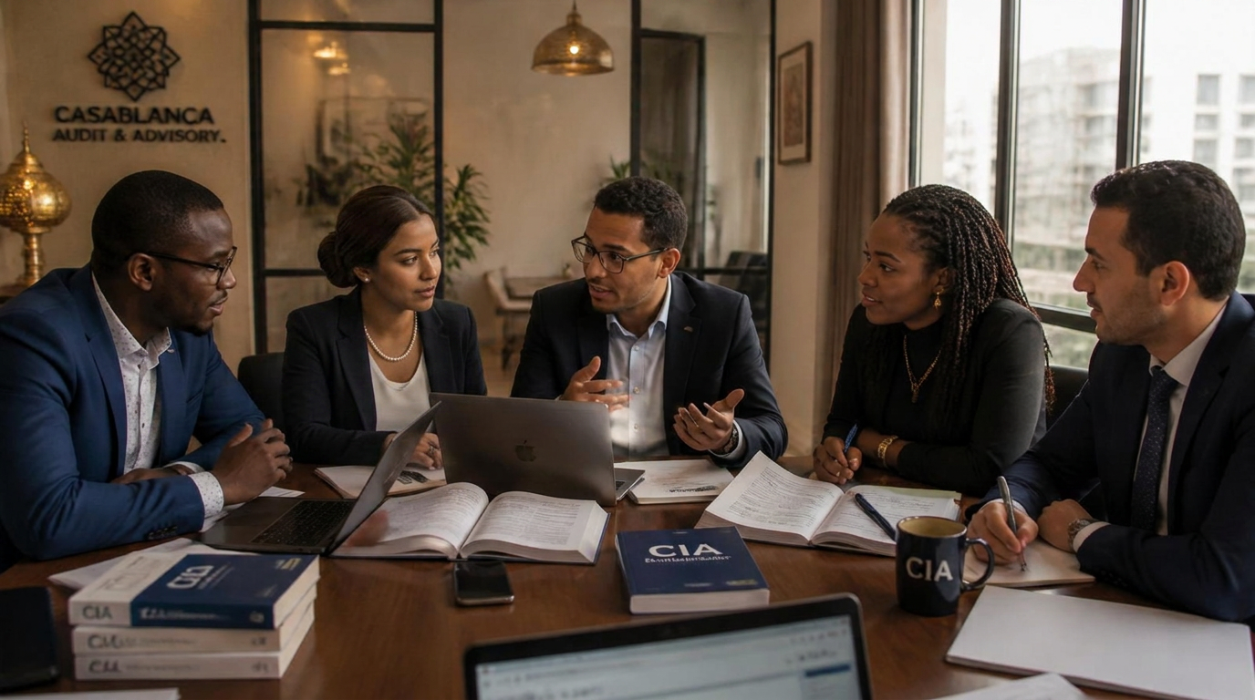 Auditrice interne certifiée CIA travaillant sur un rapport d'audit