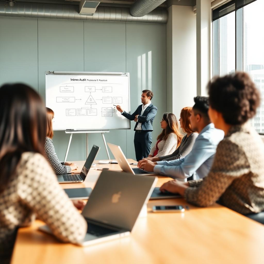 Formation en audit interne : professionnels en session de préparation CIA